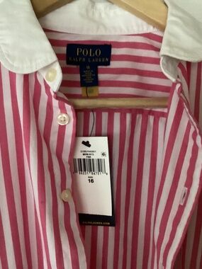 Ralph Lauren pink shirt dress. Size kid xl or woman xs